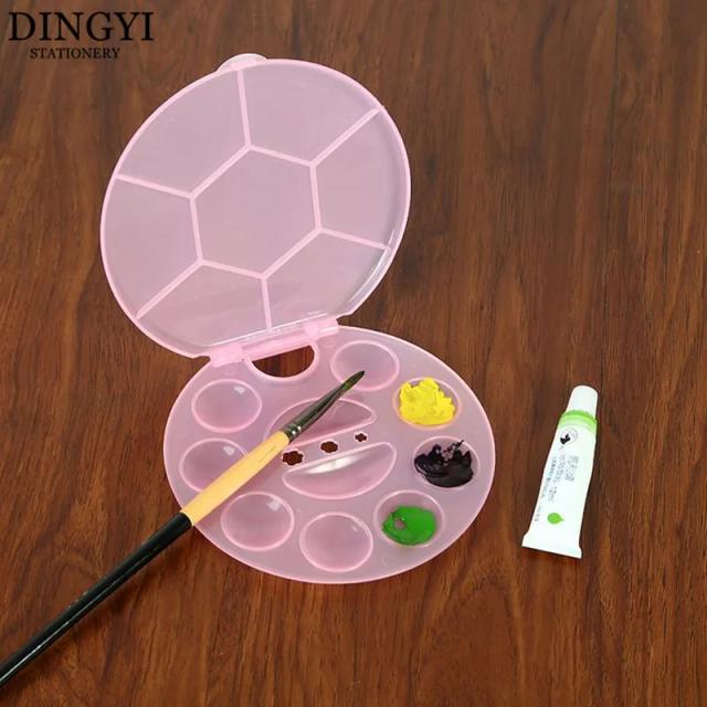 Paleta de Tinta Vazia com 17 Grades para Aquarela, Óleo, Guache e Pintura Acrílica - Caixa Bandeja de Material Artístico