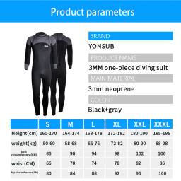 YONSUB-Traje de neoprene masculino, terno de mergulho com mangas longas e curtas, pesca submarina corporal próxima, mergulho, surf, mergulho com snorkel - Image 6