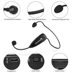 Kimagfun-Microfone Megafone Sem Fio, Headset Speech, Rádio Mic para Alto-falante, Ensino, Guia de Reunião, Adaptador 6.35mm, 2.4G - Image 3