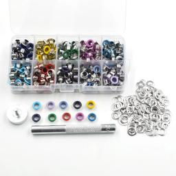 Diâmetro interno rebites metálicos para sapatos, processo de pulverização, cor mistura buracos, botões, sacos acessórios, ilhós, 5mm, 300 PCs - Image 2