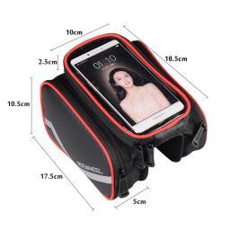 Roswheel bolsa de ciclismo com tela sensível ao toque, acessório para bicicleta de estrada e mountain bike, tubo frontal de 6.2 - Image 2