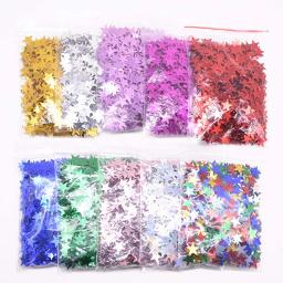 15 g/saco 6/10mm ouro prata acrílico estrelas mesa confetes sprinkles para festa de aniversário do casamento decoração confetes balão enchimento - Image 1