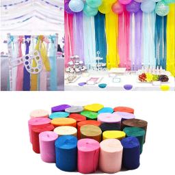 Flâmulas de papel crepe 32 pés 10m, guirlanda de papel diy, cenários fotográficos para casamento, festa de aniversário, chá de bebê, decoração de local - Image 1