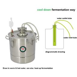 Fermentador de vinho com barril termostático, fermentadores de aço inoxidável de alta qualidade de 20l/30l/50l/70l - Image 3