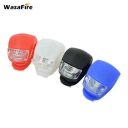 Luz de advertência da segurança do silicone 3 modos luzes da bicicleta capacete led flash luz roda dianteira da bicicleta luz ciclismo traseira lâmpada da cauda - Image 1