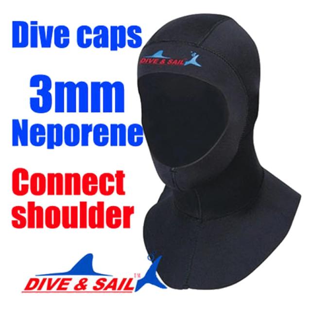 Touca de Neoprene 3mm para Mergulho com Alça de Ombro e Capa de Pescoço - Ideal para Natação e Proteção dos Cabelos em Água Quente