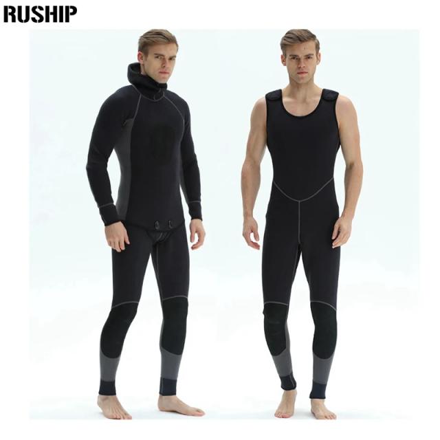 Roupa de Mergulho Masculina Flexível 3mm em Neoprene para Pescaria Submarina e Snorkel