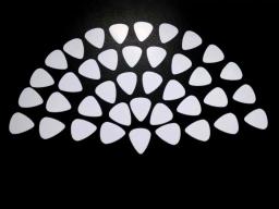 Palhetas, 10 peças, 0,71mm, acessórios musicais, branco - Image 1
