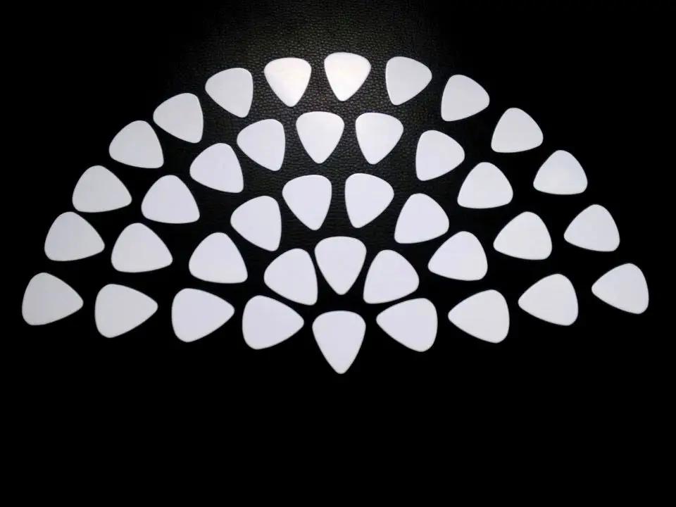 Palhetas, 10 peças, 0,71mm, acessórios musicais, branco - Image 1
