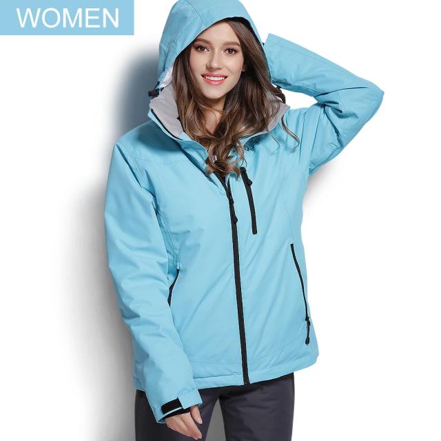 COPOZZ Jaqueta de Esqui Feminina Impermeável e Corta-Vento para Inverno