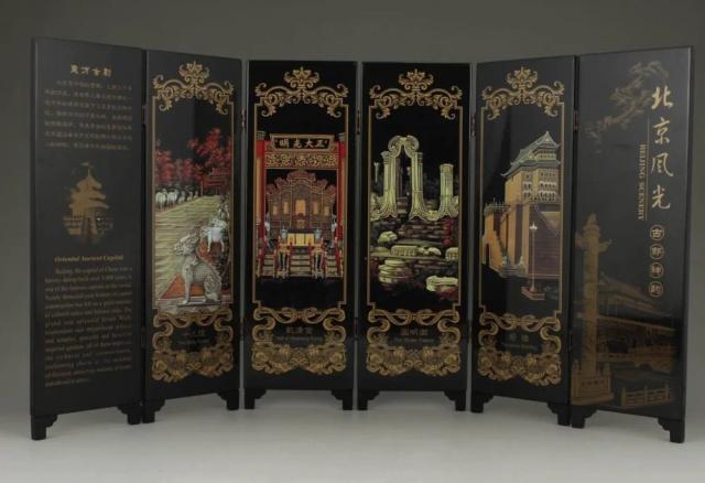 Pintura Chinesa Antiga em Esmalte Artesanal: Belíssima Decoração de Paisagem de Pequim