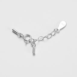 Fivela de corda de couro com cauda 925 conectores de prata esterlina, fechos e ganchos, corrente para colar, pulseira 1.5-2.0mm, 25mm - Image 3