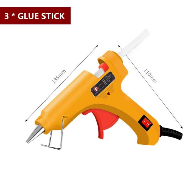 Pistola de Cola Quente Mini 30W para Artesanato DIY com 6 Varas de Cola - Ideal para Projetos e Reparos Rápidos em Casa