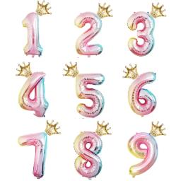 Balões metalizados de arco-íris com 2 tamanhos e 32 polegadas, decoração para festa de aniversário infantil, faça você mesmo - Image 2