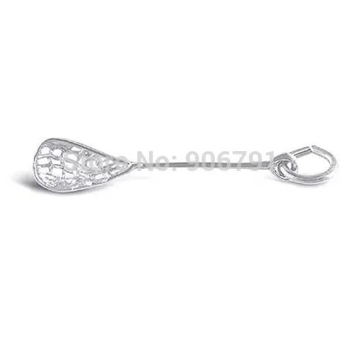 Conjunto de 12 Peças de Liga Ródio Chapeado para Varas de Lacrosse com Charme