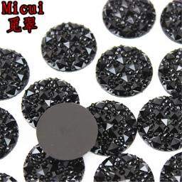 Micui-Round Flatback Contas de Resina, Pedrinhas, Pedra, Scrapbooking, Artesanato, Acessórios Jóias, 20mm, MC414, 50Pcs - Image 3