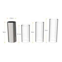 Conjunto de slides para guitarra, com slides de vidro, aço inoxidável, 4 peças, polegar, palhetas para armazenamento, acessórios para guitarra - Image 2