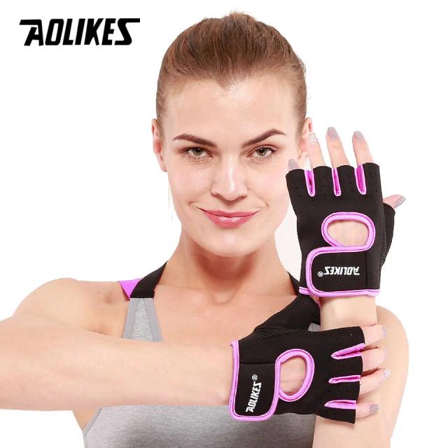 Luvas de Treinamento Aolikes Unissex para Ginásio - Antiderrapantes e Resistentes para Exercícios e Weightlifting