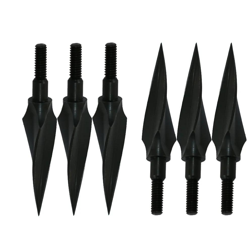 6-50 pçs de aço carbono cabeças de seta rotativa 150 grão broadheads dicas pontos tiro com arco flecha para arco composto recurvo besta - Image 1
