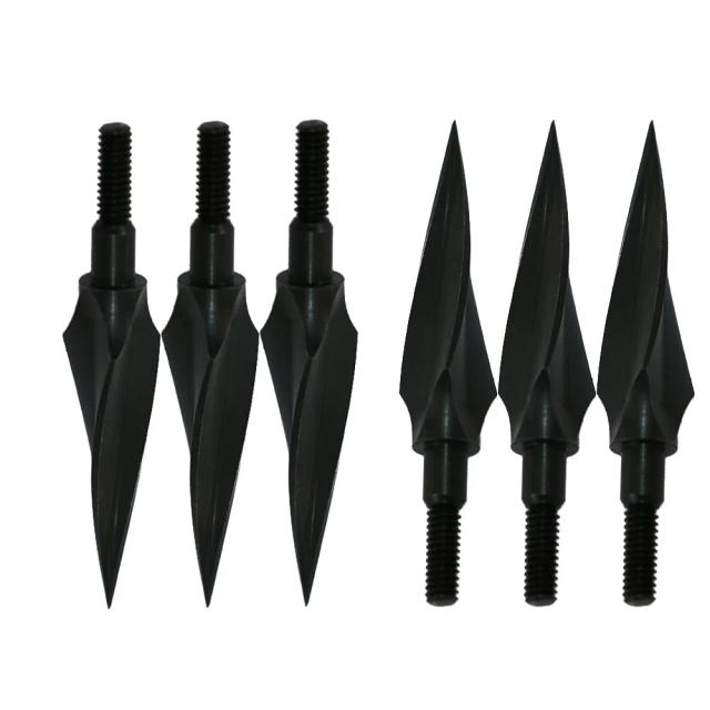 6-50 pçs de aço carbono cabeças de seta rotativa 150 grão broadheads dicas pontos tiro com arco flecha para arco composto recurvo besta