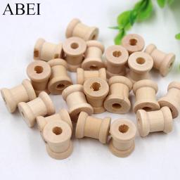 Mini Carretel De Madeira Para Fio, Ferramentas De Costura, Fio De Rosca, Mini, Pequeno, Bobina, DIY, Acessórios De Costura, 10 PCs, 20 PCs, 50PCs, 14*13mm - Image 1