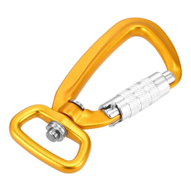 Ganchos de Carabina para Sobrevivência com Corda Giratória de 360° e Mosquetão Rotativo para Alpinismo
