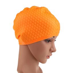 Touca de natação unissex de silicone, touca flexível à prova d'água para adultos, cobertura para cabeça de natação, à prova d'água - Image 4