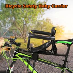 Assento de bicicleta de segurança frontal para crianças, Sela com pedais, Apoio para as costas, Bicicleta MTB Road, Bebê - Image 5