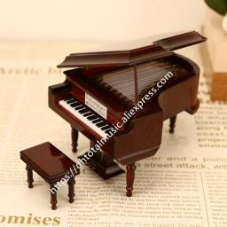 Dh Miniature Piano Modelo Réplica Com Estojo, Acessórios De Boneca, Mini Piano, Instrumento Musical, Exibição De Ornamentos, Presentes De Natal - Image 5