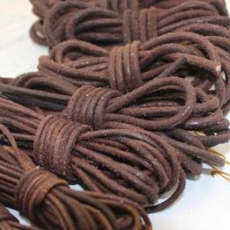Fio de corda de couro genuíno para DIY Jóias Artesanato, preto fosco, marrom, cinto fosco, redondo, cor natural, 100% genuíno, 2 m - Image 5