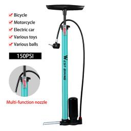 West biking 150psi bomba de bicicleta alta pressão pé impulsionador bomba ciclismo pneu inflator presta schrader válvula acessórios da bicicleta - Image 5