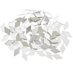 100 pçs espelho de vidro mosaico telhas em massa forma diamante diy artesanato acessório casa arte decoração suprimentos - Image 1