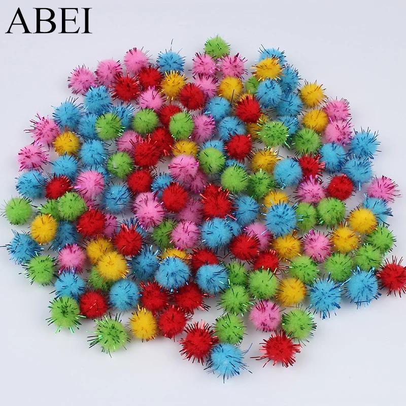 Bolas de pom-pom diy para decoração de festa, artesanato diy de costura, brilhante e brilhante com 12mm 500 - Image 1