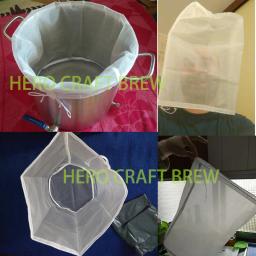 10 galão 45*50cm filtro de cerveja de grau alimentício, saco com filtro homem, sacos de filtro de fruta, balde de vinho, cinta fina, ferramentas de bar de fabricação caseira - Image 2