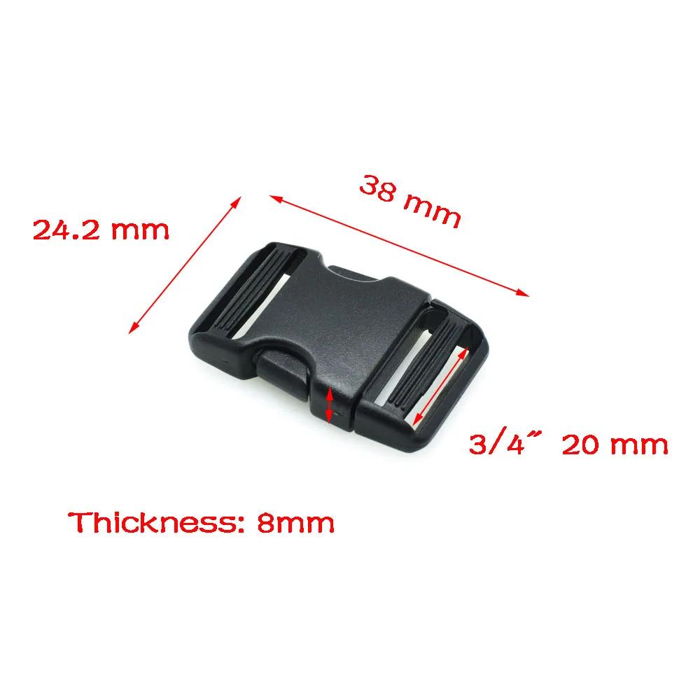 Lado Liberação Fivela Dupla Correias Ajustáveis, Tactical Mochila Correias, Webbing Bag Peças Acessórios, 20mm, 25mm, 32mm, 38mm, 1 Pc - Image 1