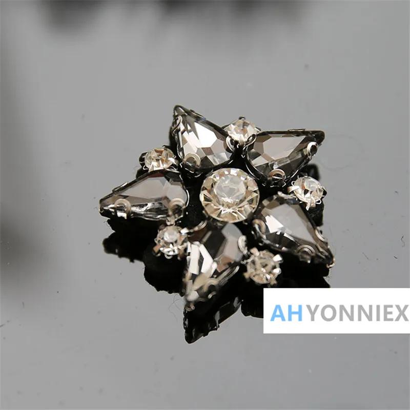 1 pçs remendos de strass feitos à mão costurar no floco de neve applique bordados remendos de flores para sapatos de vestuário frisado lantejoulas parch - Image 1