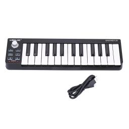 Worlde-Easykey Mini Teclado Portátil, Controlador USB MIDI, Instrumento Mini Teclado, Sensível à Velocidade, 49, 25 Teclas, 61 - Image 5