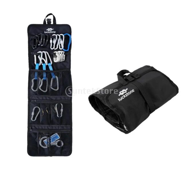 Organizador Dobrável e Leve para Equipamentos de Escalada, Arborismo e Espeleologia com Mosquetões e Sling