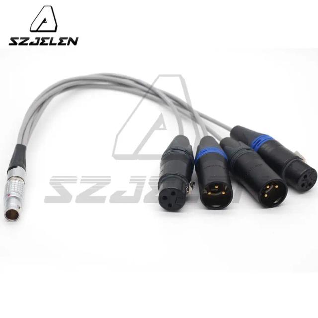 Cabo de Áudio Breakout Atomos 10 Pinos Macho para 4 Entradas XLR - Ideal para Shogun Monitor Recorder