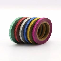 Conjunto de fita washi decorativa de glitter de qualidade com 6 espaços, adesivo para scrapbooking, fita para escola e escritório, papelaria - Image 5