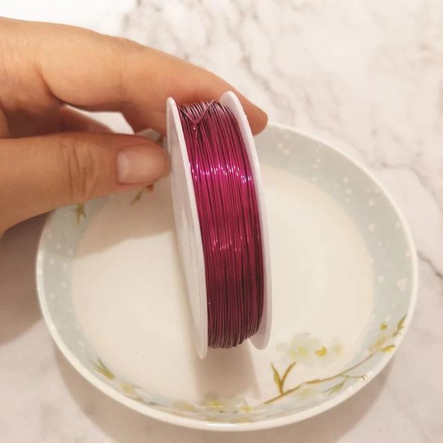 Fio de Ferro Artesanal 50m 0,4mm para Artesanato em Joias e Decoração de Flores e Grinaldas