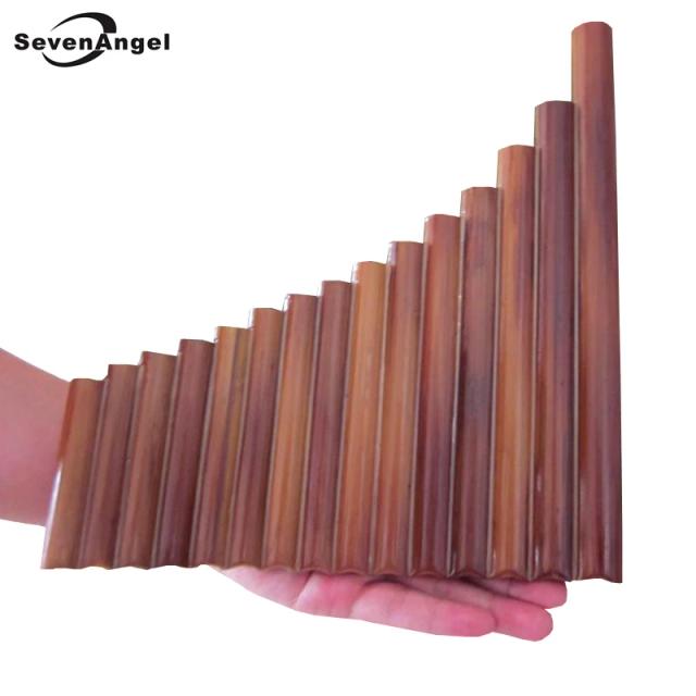Flauta de Bambu Artesanal com 15 Canos: Instrumento de Sopro em Madeira com Bolsa Dizi para Mãos Direita e Esquerda
