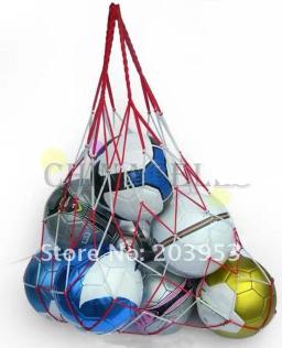 Rede de futebol esportiva ao ar livre, 10 bolas, bolsa de transporte, equipamento portátil, bolas de basquete, bolsa de rede de bola de vôlei, 1 peça - Image 2