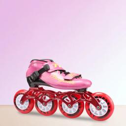 Sapatos de skate com 4 rodas, original, em linha, rosa ou azul, para powerslide, mpc, carbono e micro fibra, 90mm, 100mm, 110mm - Image 3