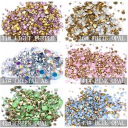 1000 peças tamanhos mistos e muitas cores para escolher ponto de volta resina strass redondo glitter contas para fazer jóias suprimentos diy - Image 4