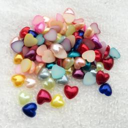 Faça você mesmo 120pcs 8mm formato de coração pedra de strass acrílico base plana diy para fantasia arte de unha decoração móvel. D45a - Image 2