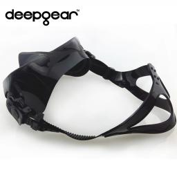 Deepgear topo mergulho engrenagens e equipamentos de snorkel máscara de mergulho de silicone preto baixo perfil máscara de caça submarina flexable snorkel - Image 4