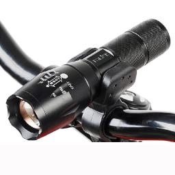 Luz de bicicleta v6 l2 t6, luz led de ciclismo, lâmpada frontal à prova d'água, lanterna com zoom - Image 1