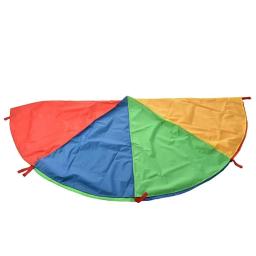 Criança esporte ao ar livre pára-quedas brinquedos de acampamento ao ar livre brinquedo interativo arco-íris guarda-chuva salto-saco ballute jogar para crianças jardim de infância - Image 5