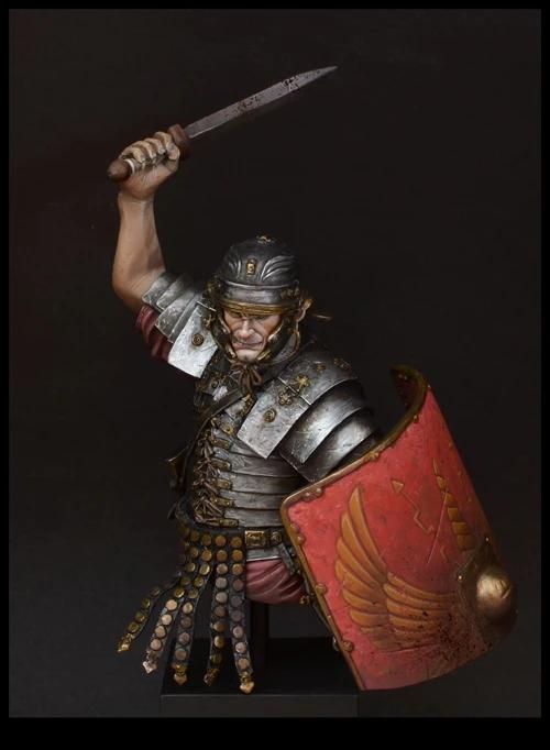 Kit de Busto de Guerreiro Romano em Miniatura 1/12 - Figura Antiga em Resina Sem Pintura